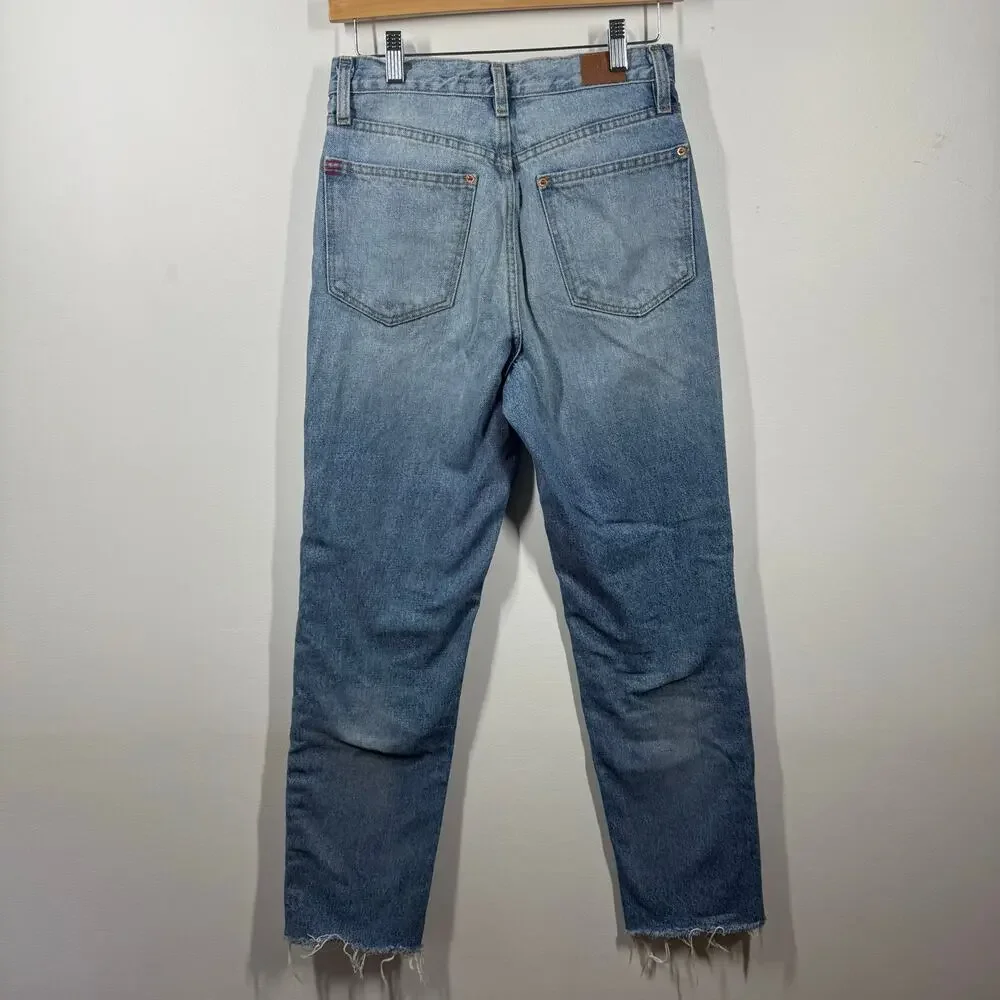 BDG‎ Jeans Women 27 Blue Slim Straight Patch High Rise Medium Wash Cotton Spring